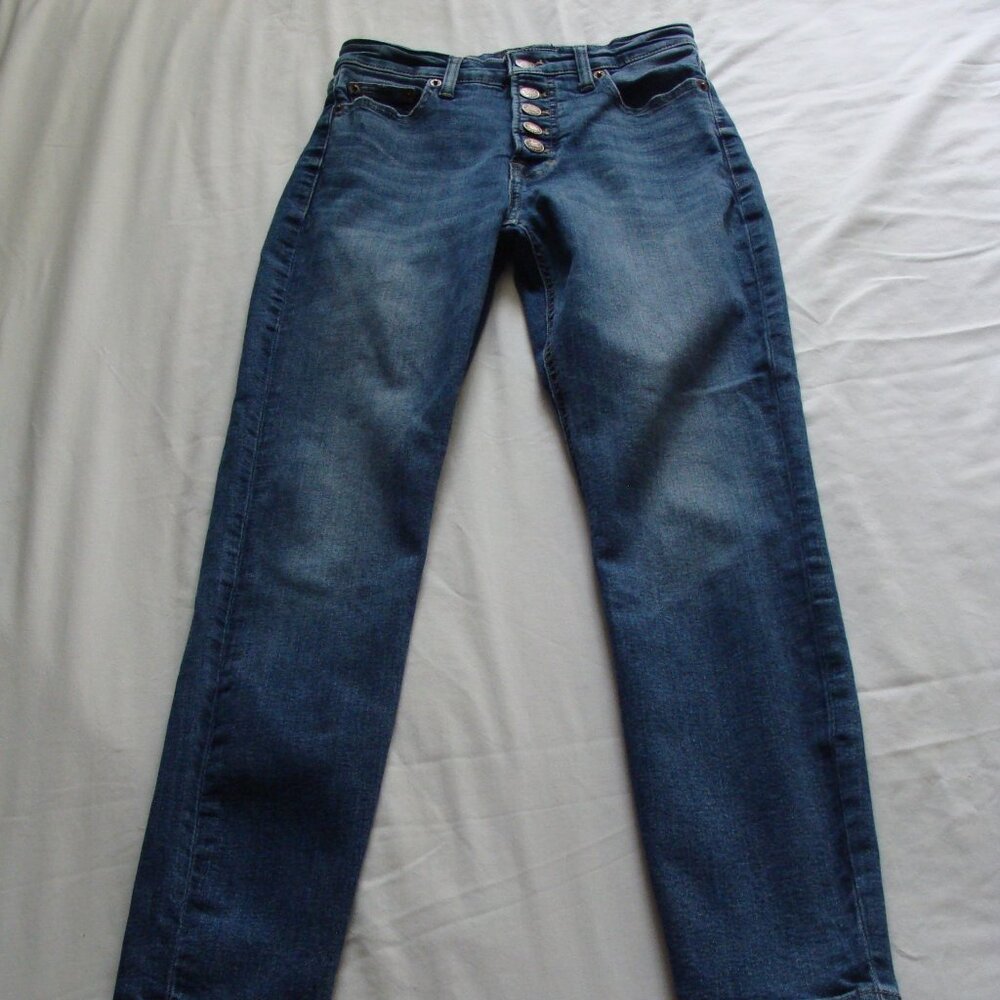 LUCKY BRAND Medium Wash "BRIDGETTE SKINNY" Button Fly Jeans Sz 0/25